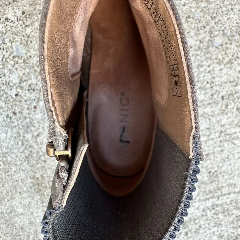 Vionic Womens Size 7M Green Shantelle Ankle Boots Waterproof Nubuck Leather - Picture 7 of 9